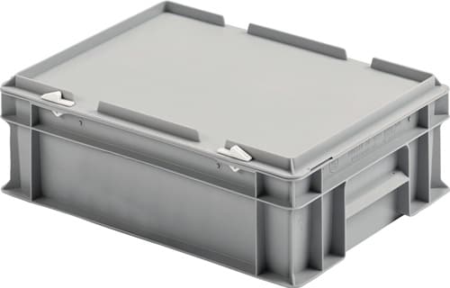 Nordwest Ku.-Koffer UNISTA L400xB300xH132mm PP Scharnierdeckel inkl.Klemmfeder 11l grau