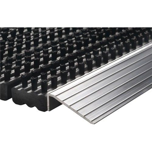 Fußmatte Alu-Anlaufkante schwarz/silber PP/Alu L430xB750xS22mm