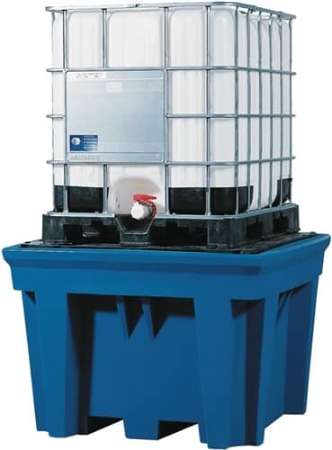ASECOS Auffangwanne Auffangvol.1100l L2260xB1430xH720mm PE m.PE-Stellfläche