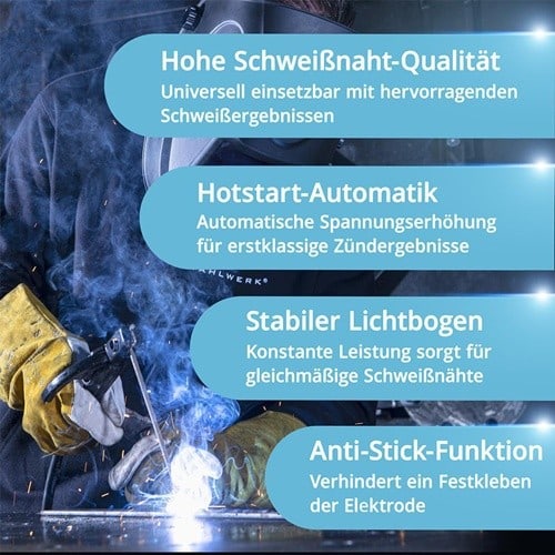 STAHLWERK Elektrodenschweißgerät ARC 200 MD m.Zub.20-200 A STAHLWERK