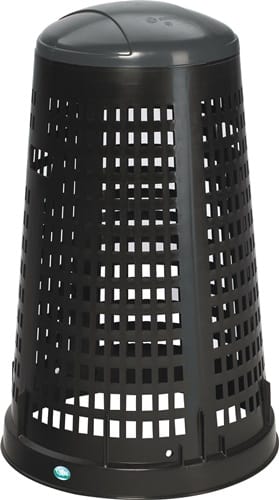 VAR Korbständer D525xH880mmPP schwarz Deckel grau f.120l Säcke