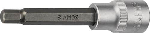 TECWERK Steckschlüsseleinsatz 1/2 Zoll Innen-6-kant SW 8mm L.100mm TECWERK