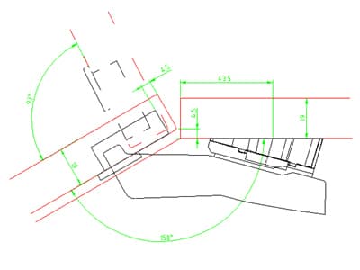 HETTICH Winkeladapter für Kreuzmontageplatten, 15°, 9072535