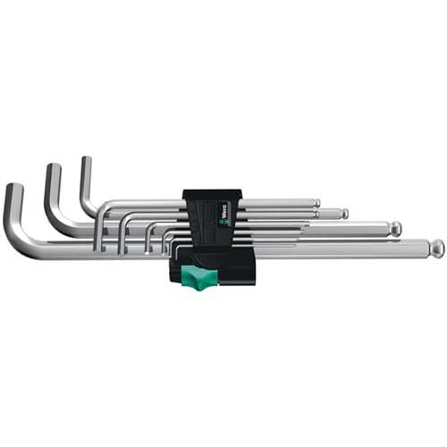 WERA Winkelschraubendrehersatz 950 PKL 9-tlg.Ku.-Halter SW 1,5-10mm Kugelk.