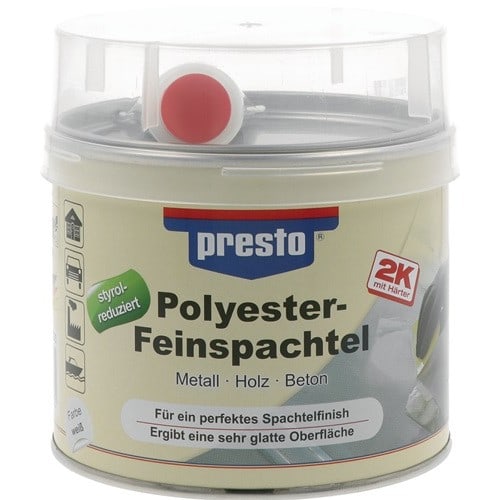 PRESTO 2K-Feinspachtel weiß,Härter rot 1000g Dose PRESTO