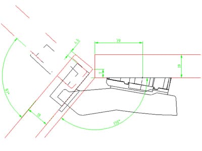 HETTICH Winkeladapter für Kreuzmontageplatten, 10°, 9072534