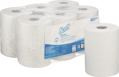 SCOTT Rollenhandtuch Scott® Control™ 6623 1-lagig weiß L.ca165 mxB.ca198mm 6 Rollen/KT