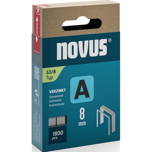 NOVUS Feindrahtklammer A Typ 53 Klammer-B.11,3mm 8mm 0,75mm 1800 St.NOVUS