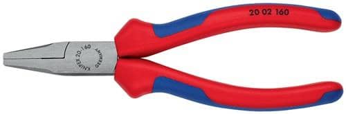 KNIPEX Flachzange Gesamt-L.160mm Kopf pol.schwarz atram.Comfort-Griff KNIPEX