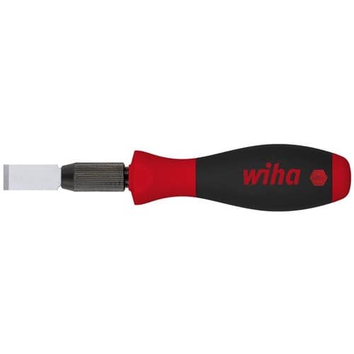 Schaber Klingen-B.13mm m.SoftFinish®-Griff inkl. 1 Kl. + 10 Ersatz Blister Wiha