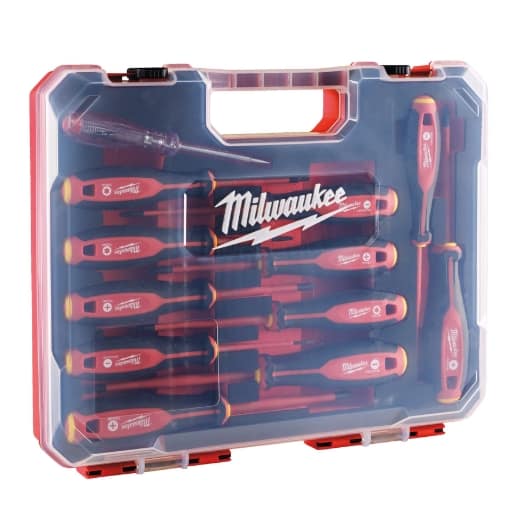 MILWAUKEE 12-teiliges Set PH/PZ/SL/T/Spannungsprüfer Tri-Lobe Schrauberdreher, VDE geprüft