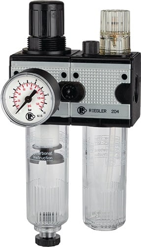 RIEGLER Wartungseinheit MULTIFIX Gew.G 3/8 Zoll HA BG I 2-tlg.1200l/min B.92,8mm RIEGLER