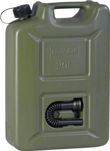 HÜNERSDORFF Kraftstoffkanister PROFI 20l olivgrün HDPE L350xB165xH495mm HÜNERSDORFF