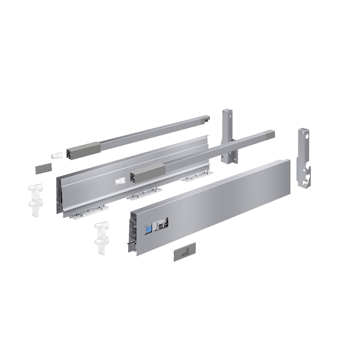 HETTICH InnoTech Atira Set Frontauszug, 520 x 144 mm, silber, links und rechts, 9307207