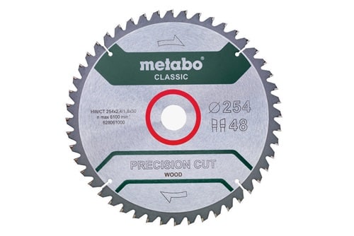 METABO Kreissägeblatt cordless cut wood classic AD 254mm Z.48 Bohr.30mm Schnitt-B.2,4mm