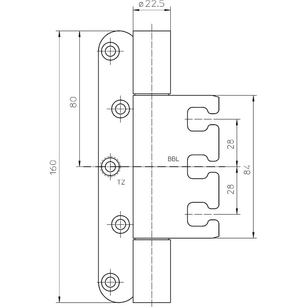 SIMONSWERK Objektband VARIANT® VX 7939/160, edelstahl