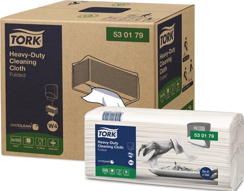 TORK Putztuch TORK 530179 L.ca.238 mmxB.ca.355mm weiß 1-lagig,ungeprägt 4x105 Pk.TORK