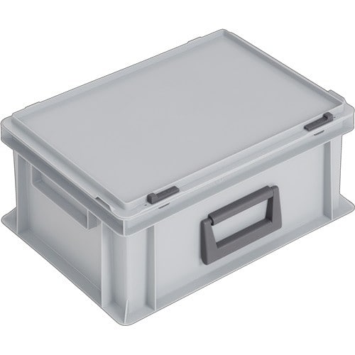 LOCKWEILER Ku.-Koffer L400xB300xH183mm PP 1 Griff Schiebeverschluss grau 14l