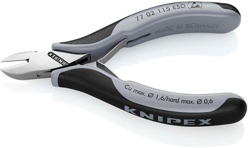 KNIPEX Elektronikseitenschneider L.115mm Form 0 Facette ja,kl.spiegelpol.KNIPEX