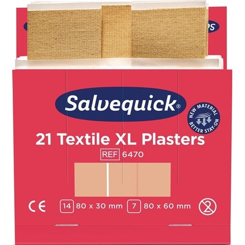 SALVEQUICK Pflasterstrips Salvequick Textilpflaster ext.gr.6Nachfüllpack je 21St.SALVEQUICK