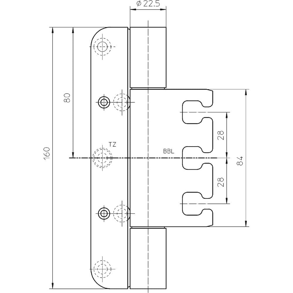 SIMONSWERK Objektband VARIANT® VX 7939/160 FD, edelstahl