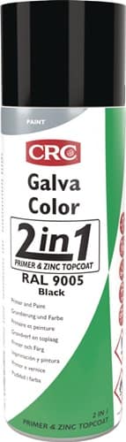 CRC Farbschutzlackspray 2in1 GALVACOLOR tiefschwarz RAL9005 matt 500ml Spraydose CRC