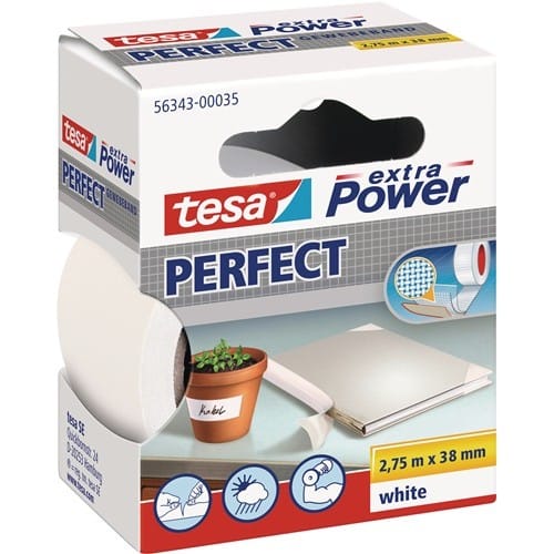 TESA Gewebeband ext.Power® 56343 weiß L.2,75m B.38mm Rl.TESA