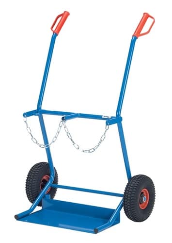 FETRA Stahlflaschenkarre f.Flascheninhalt 2 x 20l Vollgummi-Bereifung Trgf.100kg