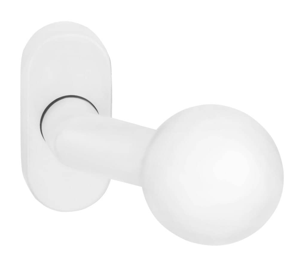 EDI Knopf auf ovaler Rosette Ares 2033/4010, Aluminium