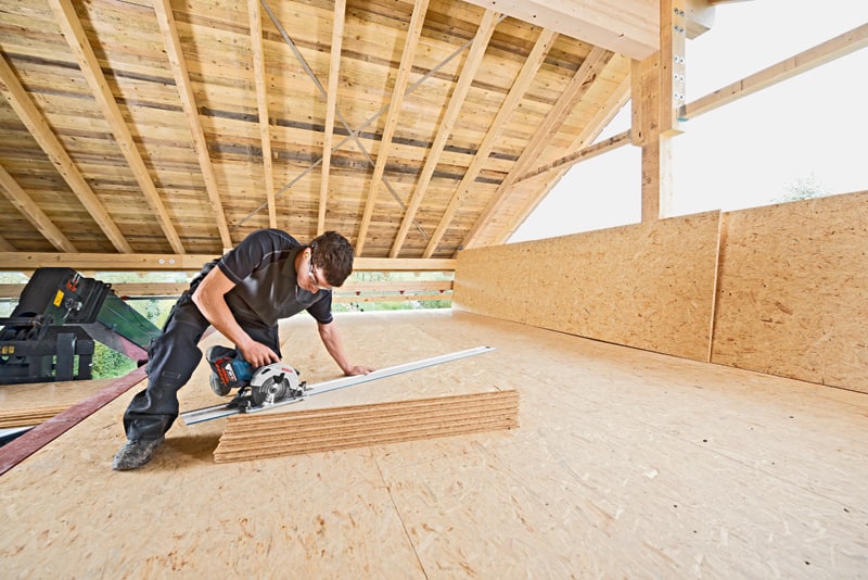 BOSCH Akku-Kreissäge GKS 18V-57 G, mit 2 x 4.0 Ah Li-Ion Akku, L-BOXX