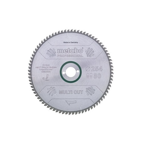 METABO Kreissägeblatt multi cut professional HW/CT 254x30x2,4/1,8 D254xB2,4x30mm 80Z.