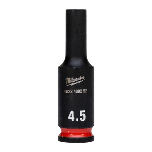MILWAUKEE 4,5 x 50 mm SHOCKWAVE Schlagnuss 1/4" lang
