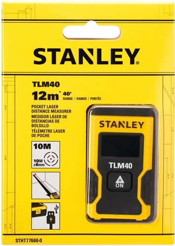 STANLEY Laserentfernungsmesser 12m ± 6mm IP 54 STANLEY
