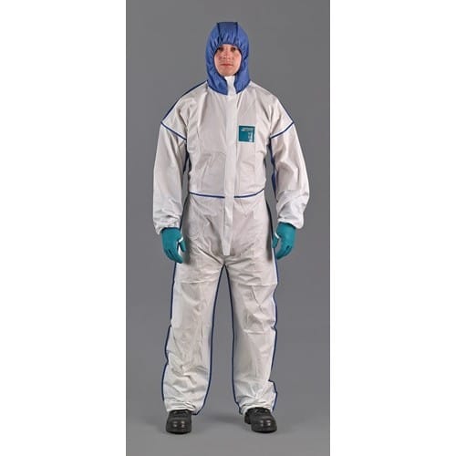 ANSELL Schutzoverall AlphaTec® 1800 Comfort Gr.M weiß/blau PSA III ANSELL