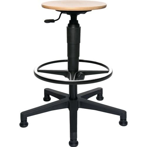 TOPSTAR Drehhocker m.Gleiter Buche Sitz-H.540-800mm TOPSTAR