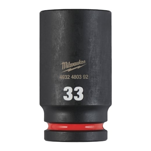 MILWAUKEE 33 x 90 mm SHOCKWAVE Schlagnuss 3/4" lang