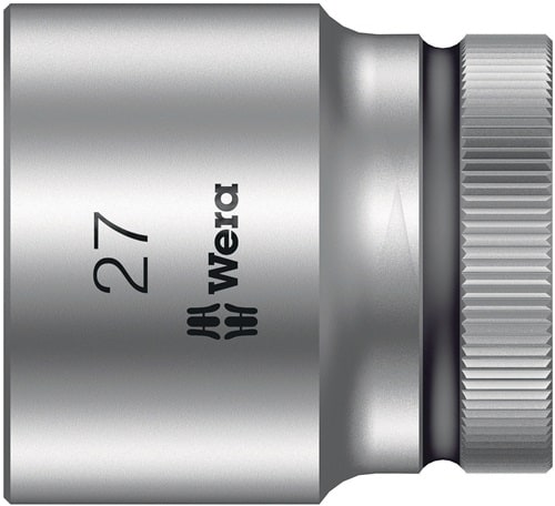 WERA Steckschlüsseleinsatz 8790 HMC Außen-6-kant SW27mm L.40mm 4-kt1/2Zoll CV verchr.