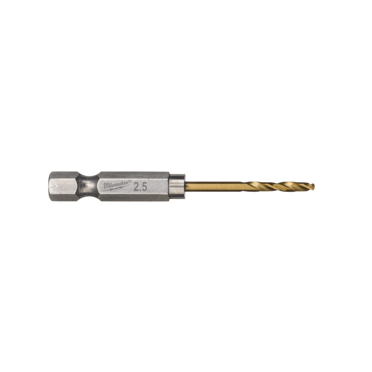 MILWAUKEE 2,5 x 62 mm SHOCKWAVE Metallbohrer HSS-G RED HEX Titan 1/4" 10er Pack