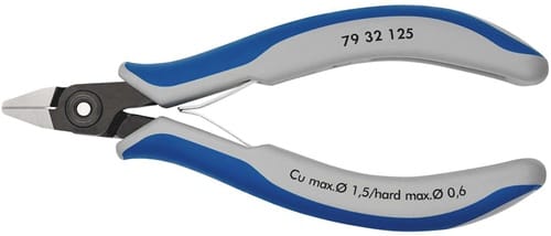 KNIPEX Präzisions-Elektronik-Seitenschn.L.125mm Form 3 Facette ja,sehr kl.pol.KNIPEX