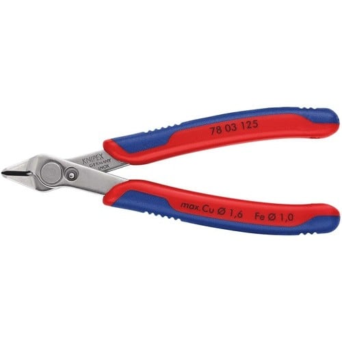 KNIPEX Elektronik-Seitenschneider Super-Knips® INOX L.125mm Form 0 Facette nein pol.