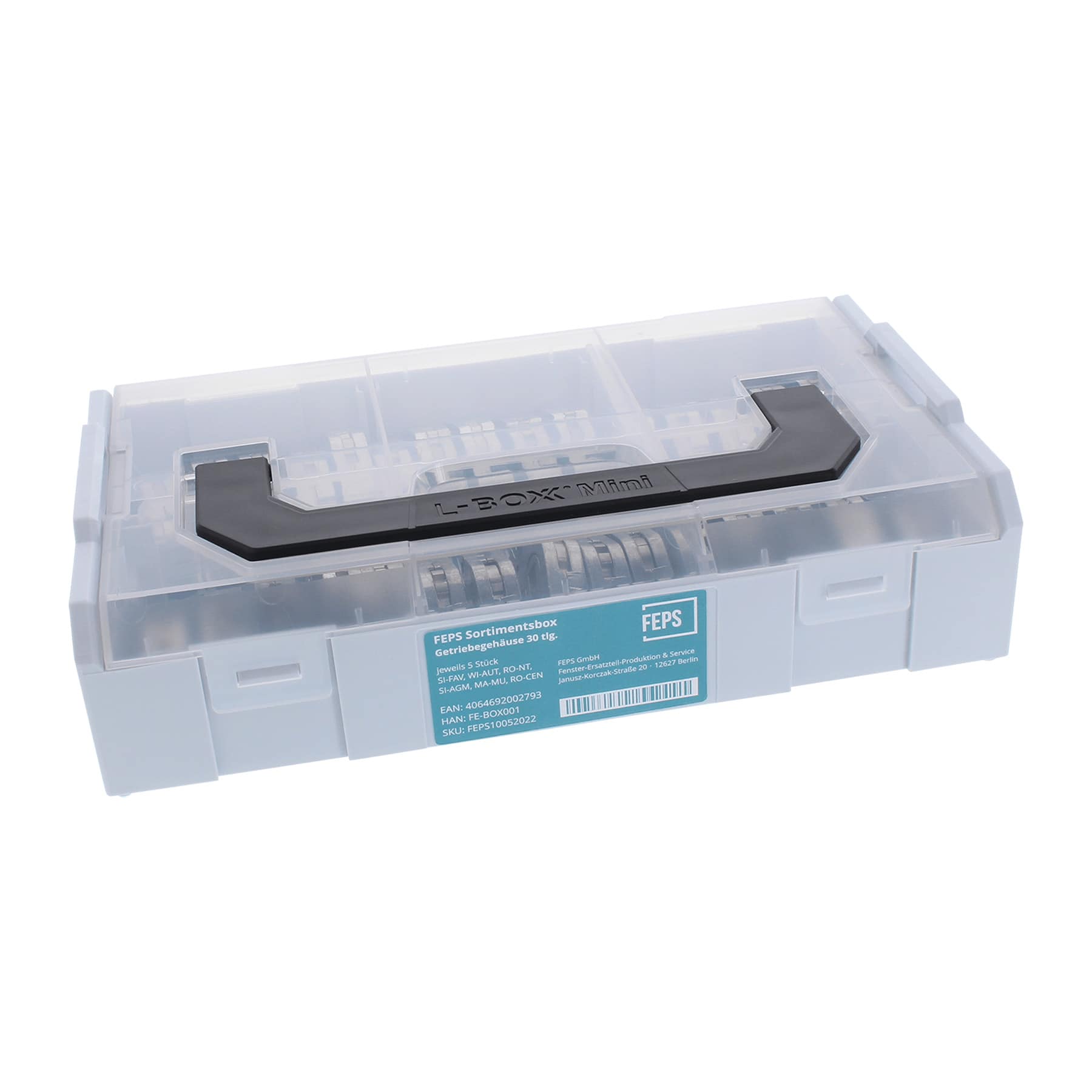 FEPS Gear Sortimentbox FE-BOX001 30 tlg. SI-FAV, WI-AUT, RO-NT, SI-AGM, MA-MU, RO-CEN jeweils 5 Stück