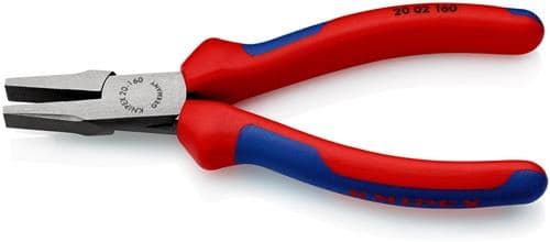 KNIPEX Flachzange Gesamt-L.160mm Kopf pol.schwarz atram.Comfort-Griff KNIPEX