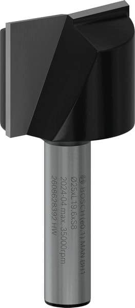 BOSCH Nutfräser Standard for Wood, 8 mm, D1 25 mm, L 20 mm, G 51 mm