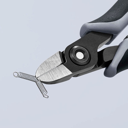 KNIPEX Präzisions-Elektronik-Seitenschneider L.125mm Facette ja,sehr kl.pol.