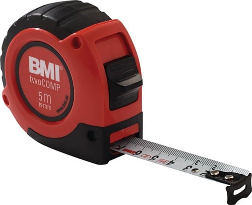 BMI Taschenrollbandmaß twoComp L.8m B.25mm mm/mm EG II ABS m.Magnet SB BMI