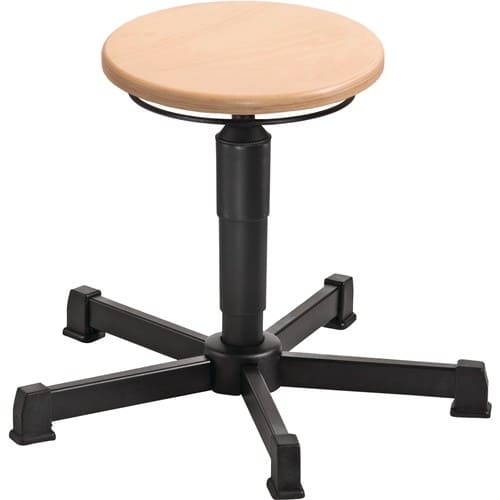 MEY Drehhocker m.Gleiter Buche schwarz Sitz-H.350-480mm Hocker MEY