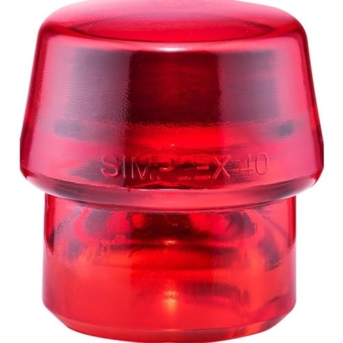 HALDER Schonhammerkopf SIMPLEX Kopf-Ø 40mm Plastik rot hart HALDER