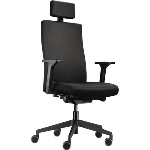 TREND OFFICE Bürodrehstuhl m.Synchr.-Tech.schwarz 410-520mm m.Lehnen Trgf.110kg TREND OFFICE