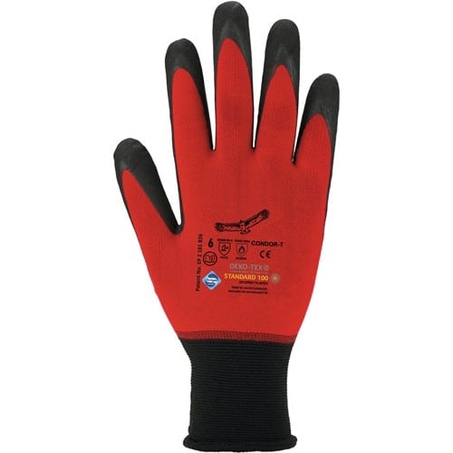 ASATEX Handschuhe Condor Gr.10 rot/schwarz 98% PA/2%EL EN 388,EN 407 PSA II ASATEX