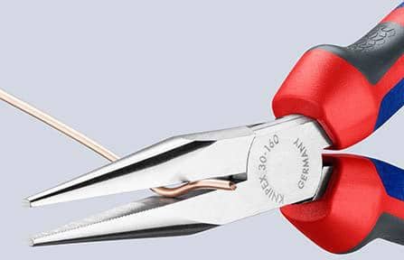 KNIPEX Langbeckzange Gesamt-L.160mm Form 2 Kopf verchr.lang,flach-rund Comfort-Griff